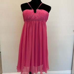 Hot Pink Beaded Dress - Juniors size 4